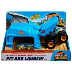 Mattel Hot Wheels Монстр-Трак игровой набор "Пусковой гараж" GKY01/GKY03 Team Shark Wreak