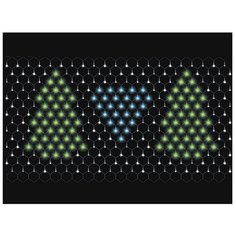 Гирлянда Sh Lights Сетка Елочки для помещений NTLD264-TR, 265 х 110 см, 264 ламп, разноцветные диоды/прозрачный провод