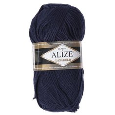 Пряжа Alize Lanagold, 49 % шерсть, 51 % акрил, 100 г, 240 м, 58 темно-синий