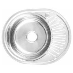 Мойка врезная Goccia M 0,5 мм (SUS 201) полир. AV Engineering (сушилка с правой стороны) (AVESM2M5P1)