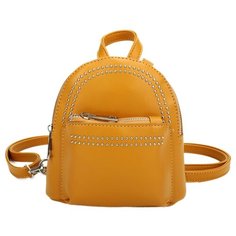 Сумка-рюкзак женская OrsOro, искусственная кожа, желтый