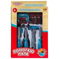 Помогаю Папе. Набор инструментов с молотком, в коробке, 16 предметов A Btoys
