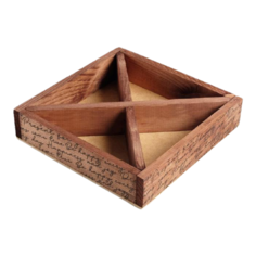 Ящик подарочный Дарите счастье Надписи, 20 × 4.5 × 20 см, коричневый