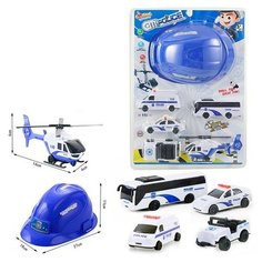 Набор машин Shantou Полиция, с каской