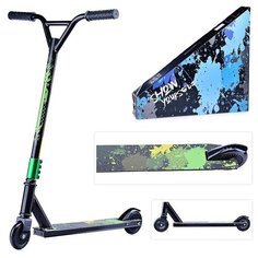 Самокат трюковый Oubaoloon зеленый, в коробке (U038419Y)