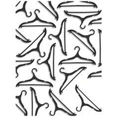 Вешалка- плечики Nesh для легкой одежды, 10 шт. Пластик. Черный. OPT031512