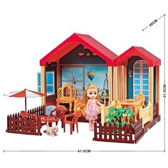 Дом для кукол Shantou "Дом Принцессы", с аксессуарами, с фигуркой