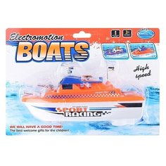 Лодка Oubaoloon 20х7,5х9,5 см, на батарейках, на листе (735-1)