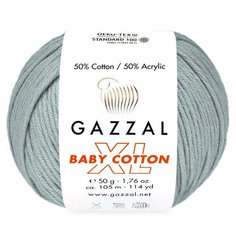 Gazzal Пряжа Gazzal Baby Cotton XL (50% хлопок, 50% акрил) 50 г 105 м, 3430 серый