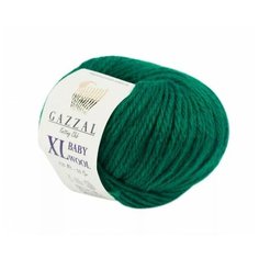 Gazzal Пряжа Gazzal Baby Wool XL (40% Мериносовая шерсть, 20% Кашемир ПА, 40% Акрил) 50 г 100 м, 814 изумрудный