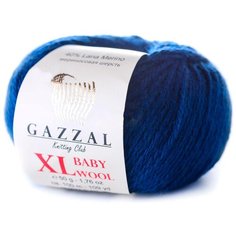 Gazzal Пряжа Gazzal Baby Wool XL (40% Мериносовая шерсть, 20% Кашемир ПА, 40% Акрил) 50 г 100 м, 802 тёмно-синий