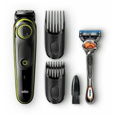 Триммер Braun BT 3041, черный/зеленый