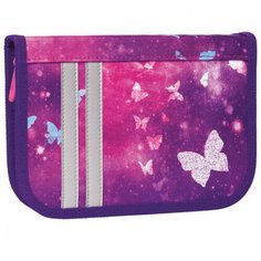 Пенал TIGER FAMILY, 1 отделение, 1 откидная планка, ткань, "Glittery Night", 20х14х4 см, 270251