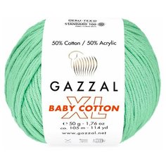 Gazzal Пряжа Gazzal Baby Cotton XL (50% хлопок, 50% акрил) 50 г 105 м, 3425 мята