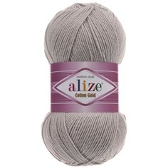 Alize Пряжа Alize Cotton Gold (55% хлопок, 45% акрил) 100 гр, 330 м, 200 светло-серый