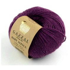 Gazzal Пряжа Gazzal Baby Alpaca (55% Беби альпака, 45% Мериносовая шерсть файн супервош) 50 г 160 м, 46009 слива