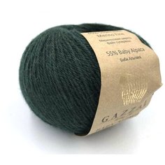 Gazzal Пряжа Gazzal Baby Alpaca (55% Беби альпака, 45% Мериносовая шерсть файн супервош) 50 г 160 м, 46011 хвойный