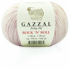 Gazzal Пряжа Gazzal Rock N Roll (9% мериносовая шерсть, 21% акрил, 70% полиамид) 50 г 115 м, 13191 розовое вино