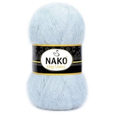 Nako Пряжа Nako King Moher (50% мохер, 50% премиум-акрил) 100 гр, 440 м, 6620 льдисто-голубой