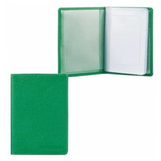 Бумажник водителя FABULA "Every day", натуральная кожа, тиснение, 6 пластиковых карманов, зеленый, BV.53. FP