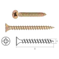 Шуруп универсальный 4.0х60 мм желтый цинк (4000 шт в коробе) STARFIX (SM-25440-4000)