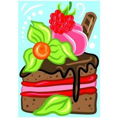 Набор для творчества LORI Картина по номерам для малышей Сладкий тортик