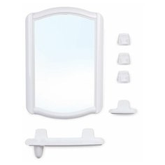 Набор для ванной Berossi 46 (Беросси 46), снежно- белый, BEROSSI (Изделие из пластмассы. Размер зеркало 352 х 520 мм) (НВ04601000)