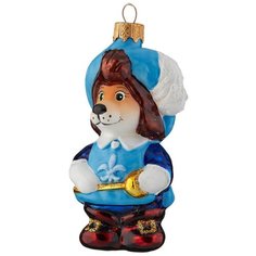 Елочная игрушка Элита Собачка Атос ГФ-717, голубой, 13 см Elita
