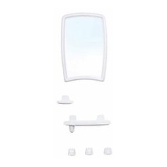 Набор для ванной Berossi 41 (Беросси 41), снежно- белый, BEROSSI (Изделие из пластмассы. Размер зеркало 350 х 520 мм) (НВ04101000)