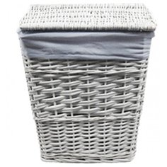 Корзина для белья WasserKRAFT Lippe 42x30x50 WB-450- M с крышкой Белая