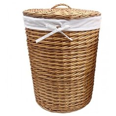 Корзина для белья WasserKRAFT Leine 45x45x56 WB-350- L с крышкой Коричневая