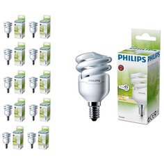 Лампа PH люминесцентная компактная Tornado spiral 8W E14 230-240V WW, 10 шт Philips