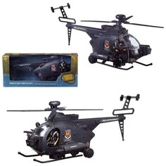 Вертолет Abtoys Боевая Сила военный (серый) , эл/мех, световые и звуковые эффекты, в коробке