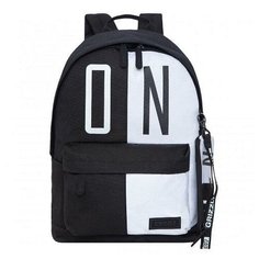 Рюкзак, 30x44x15 см, цвет: черный, белый (арт. RQL-117-2) Grizzly