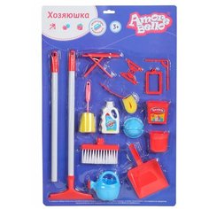 Игровой набор для уборки "Хозяюшка" ТМ "Amore Bello" , для ролевых игр, детская игрушка для уборки, обучающая игрушка, юной хозяйке, юному хозяину, подарки для детей, для девочек, для мальчиков, на блистере, цвет фиолетовый, в/к 57,5х38,5х5 см