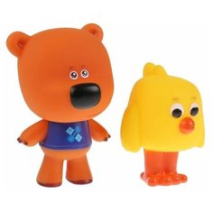 Игрушка пластизоль для ванны Ми- ми- мишки 2 шт Цыпа и Кеша, пищалка, сетка Капитошка