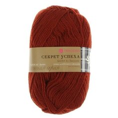 Пряжа Пехорка Секрет успеха, 100 % шерсть, 100 г, 250 м, 487 красное дерево