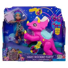 Игровой набор Mattel Cave Club Вечеринка с динозаврами Телла и трицератопс