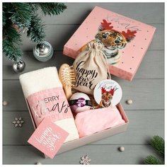 Этель Набор подарочный Этель Merry Xmas полотенце и аксессуары (4 предм)