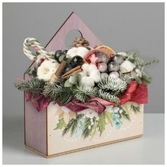 Дарите Счастье Ящик конверт «Ботаника», 20.5 ? 18,5 ? 6,5 см