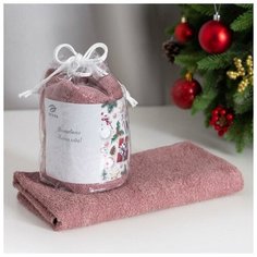 Этель Полотенце подарочное Этель "Волшебного года" цв. мокко, 50х90см, 100% хл, 340 г/м2