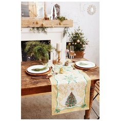 Этель Дорожка на стол Golden Christmas 40*147 см, 100% хл, саржа 190гр/м3