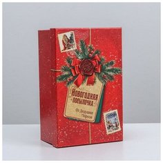 Дарите Счастье Коробка подарочная «Новогодняя посылка», 24 ? 15,5 ? 9,5 см