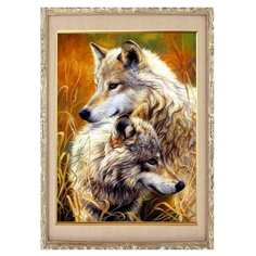MILATO Алмазная мозаика «Волчья пара» 30 ? 40, 40 цветов