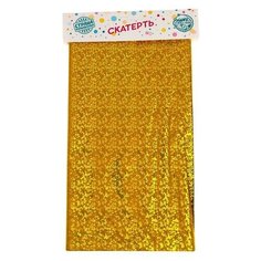 Скатерть "Голография" сердца, 137х183 см, цвет золото 6961088 Страна Карнавалия