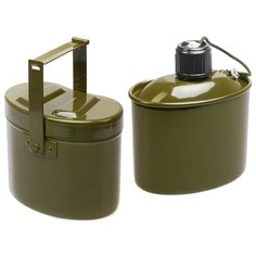 Набор посуды армейский котелок+фляжка (1000мл/900мл) (HS- NP 020031-00) Helios