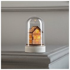 Luazon Lighting Фигура световая под куполом "Домик", 6х6х9.5, LR1130, тёплое белое