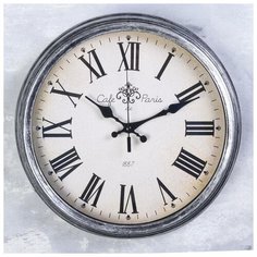 Часы настенные Quartz серия: Классика, "Хлоя", римские цифры, d 33,5 см, плавный ход Рубин