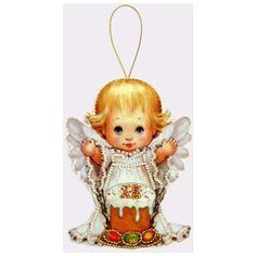 Набор для вышивания декоративных игрушек BUTTERFLY арт. F054 Пасхальный ангелочек 12х9 см