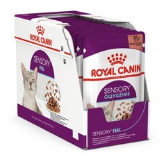 Влажный корм для кошек Royal Canin Sensory Feel стимулирующий рецепторы ротовой полости 12 уп. х 85 г (кусочки в соусе)